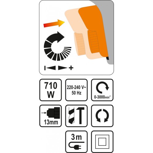 Wiertarka udarowa 710W STHOR