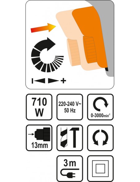 Wiertarka udarowa 710W STHOR
