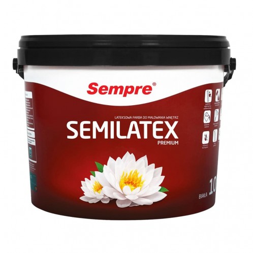 Lateksowa farba wewnętrzna matowa Semilatex SEMPRE