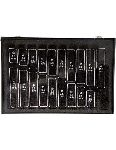 Wiertła HSS do metalu tytanowane 170szt Silver