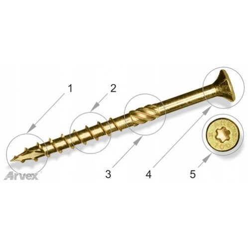 Wkręty ciesielskie do drewna TORX