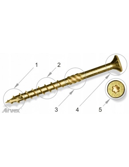Wkręty ciesielskie do drewna TORX