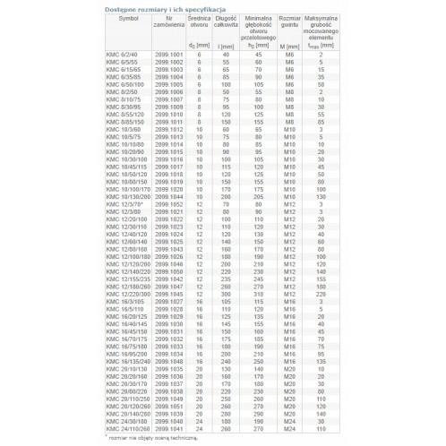 Kotwa ekspresowa do dużych obciążeń