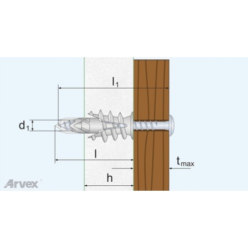 Samowiercące dyble do płyt g-k DRX-W...