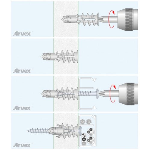 Samowiercące dyble do płyt g-k DRX-W...