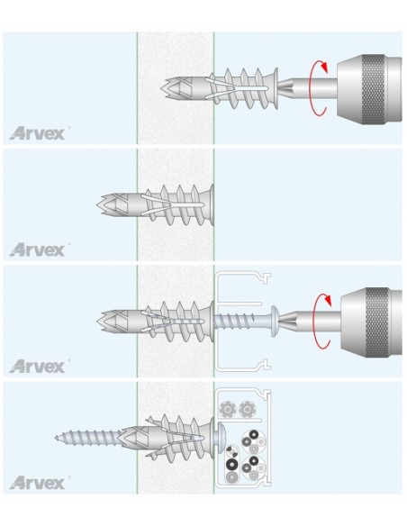 Samowiercące dyble do płyt g-k DRX-W 14/45 100szt.