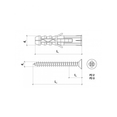 Kołek rozporowy KRX