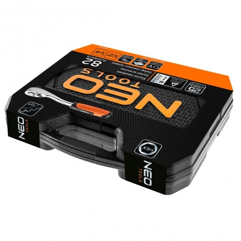 Klucze nasadowe 1/2" 1/4" 82szt. NEO