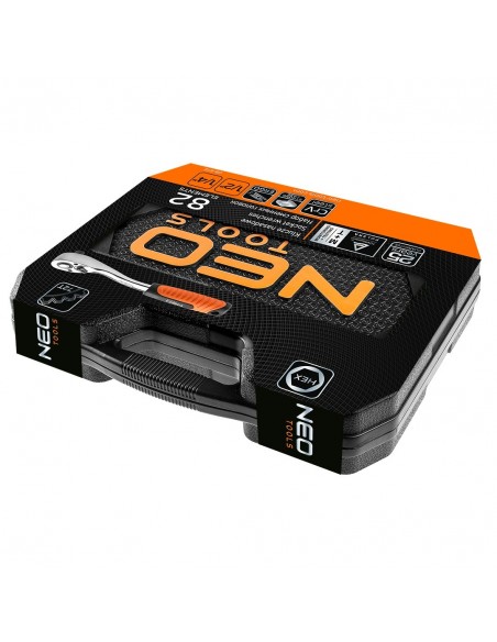 Klucze nasadowe 1/2" 1/4" 82szt. NEO