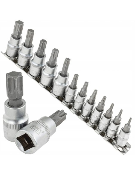 ZESTAW NASADEK TRZPIENIOWYCH TORX 1/4 3/8 T8-T55