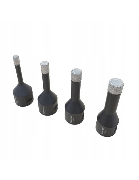 Otwornice diamentowe do gresu 4szt. + adapter M14