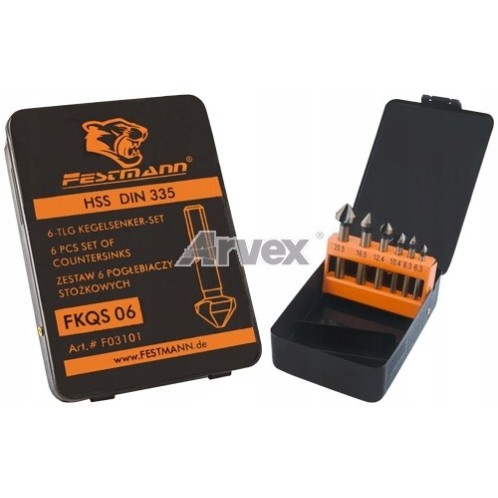 Zestaw pogłębiaczy stożkowych HSS 3...