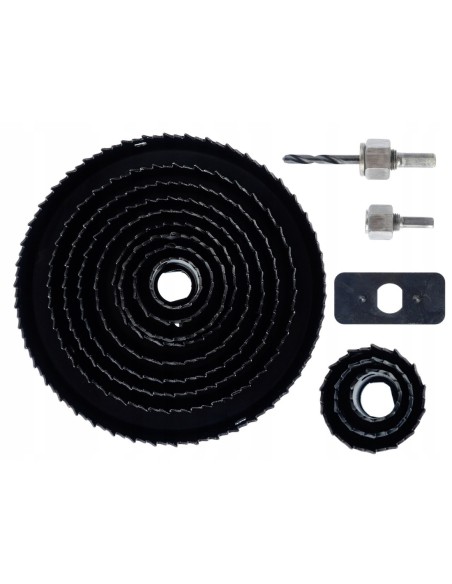 Zestaw otwornic OTWORNICA DO DREWNA FREZY 16 EL. 19-127 MM