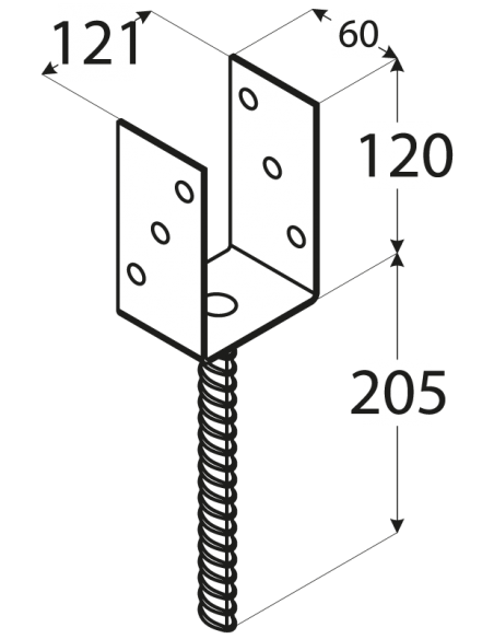 Podstawa słupa PS 120U