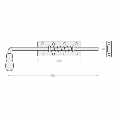 Zasuwka sprężynowa WSP 200 / 250 DOMAX