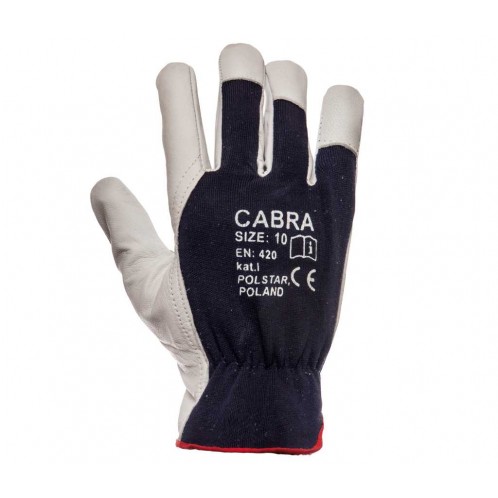 Rękawice robocze wzmacniane skórą CABRA