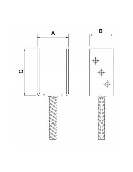 Kotwa fundamentowa 90x60x125