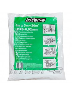 Plandeka malarska LDPE 0,02mm 4x5m