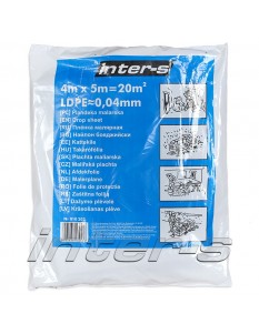 Plandeka malarska LDPE 0,04mm 4x5m