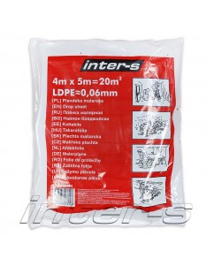 Plandeka malarska LDPE 0,06mm 4x5m