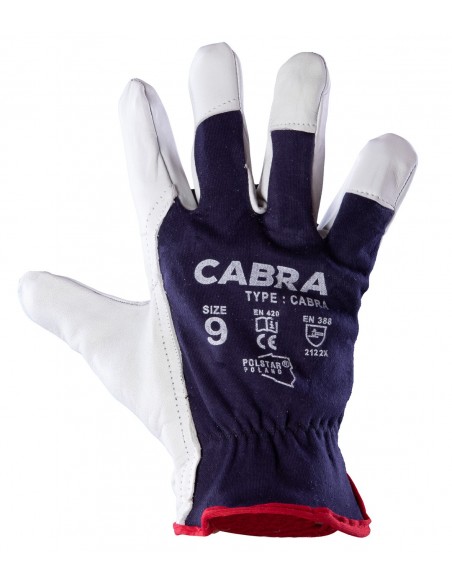 Rękawice robocze wzmacniane skórą CABRA