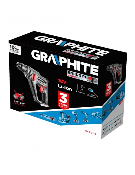 Młotowiertarka akumulatorowa SDS+ Energy+ GRAPHITE 58G009